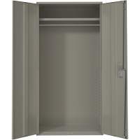 Wardrobe Storage Cabinet, Steel, 36" W x 18" D x 72" H, Grey NRZ Safety Inc.