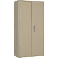 Wardrobe Storage Cabinet, Steel, 36" W x 18" D x 72" H, Beige NRZ Safety Inc.