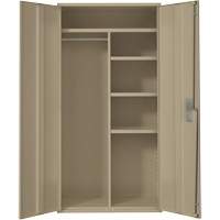 Combination Storage Cabinet, Steel, 6 Shelves, 72" H x 36" W x 18" D, Beige NRZ Safety Inc.