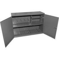 Abrasive Accessory Cabinet, Steel, 2 Drawers, 33-3/4" x 11-7/8" x 23-7/8", Grey NRZ Safety Inc.