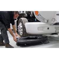 Bac de vidange d'huile pour camion &agrave; profil bas avec couvercle NRZ Safety Inc.