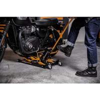 ATV and Motorcycle Jack, 0.75 Ton(s) Capacity, 4-2/3" Lowered, 14-1/2" Raised, Manual Hydraulic NRZ Safety Inc.