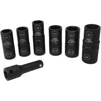 Half Metric Flip Socket Set, 7 Pcs, Impact, 1/2" Drive Size, Deep NRZ Safety Inc.