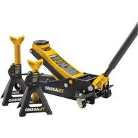 Ensemble cric datelier Magic Lift et chandelles, 3 tonne(s)/2,5 tonne(s) Capacit&eacute;, 3-7/20" Abaiss&eacute;e, 19-3/10" &eacute;lev&eacute;e, Hydraulique &agrave; main NRZ Safety Inc.