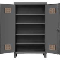 Armoire ext&eacute;rieure robuste, Acier, 4 Tablettes, 78" h x 48" la x 24" P, Gris NRZ Safety Inc.