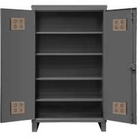 Armoire ext&eacute;rieure robuste, Acier, 4 Tablettes, 78" h x 60" la x 24" P, Gris NRZ Safety Inc.