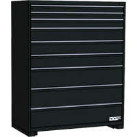 Armoire &agrave; tiroirs modulaire, 9 tiroirs, 30" la x 28" p x 60" h, Noir NRZ Safety Inc.