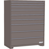 Armoire &agrave; tiroirs modulaire, 9 tiroirs, 48" la x 28" p x 60" h, Gris NRZ Safety Inc.