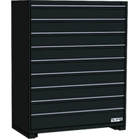 Armoire &agrave; tiroirs modulaire, 9 tiroirs, 36" la x 24" p x 60" h, Noir NRZ Safety Inc.