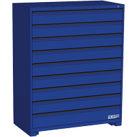 Armoire &agrave; tiroirs modulaire, 9 tiroirs, 48" la x 24" p x 60" h, Bleu NRZ Safety Inc.
