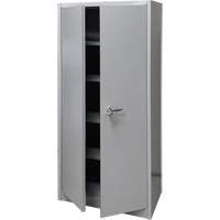 Armoire de rangement, Acier, 4 Tablettes, 66" h x 30" la x 15" P, Gris NRZ Safety Inc.