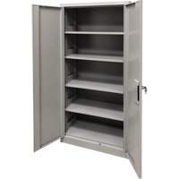 Armoire de rangement, Acier, 4 Tablettes, 78" h x 36" la x 24" P, Gris NRZ Safety Inc.