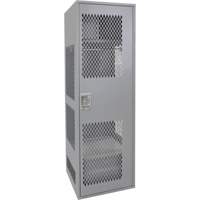 Gear Locker with Door, Steel, 24" W x 24" D x 72" H, Grey NRZ Safety Inc.