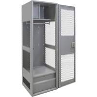 Gear Locker with Door, Steel, 24" W x 24" D x 72" H, Grey NRZ Safety Inc.