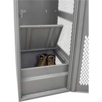 Gear Locker with Door, Steel, 24" W x 24" D x 72" H, Grey NRZ Safety Inc.