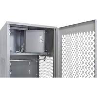 Gear Locker with Door, Steel, 24" W x 24" D x 72" H, Grey NRZ Safety Inc.