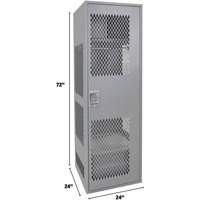 Gear Locker with Door, Steel, 24" W x 24" D x 72" H, Grey NRZ Safety Inc.