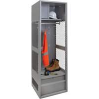 Gear Locker, Steel, 24" W x 24" D x 72" H, Grey NRZ Safety Inc.