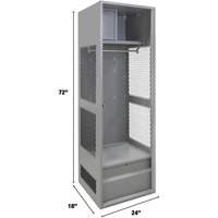 Gear Locker, Steel, 24" W x 18" D x 72" H, Grey NRZ Safety Inc.