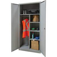 Armoire de rangement combin&eacute;e, 36" la x 18" p x 72" h, Gris NRZ Safety Inc.