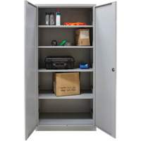 Hi-Boy Storage Cabinet, Steel, 4 Shelves, 72" H x 36" W x 18" D, Grey NRZ Safety Inc.