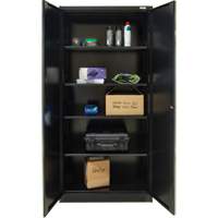 Hi-Boy Storage Cabinet, Steel, 4 Shelves, 72" H x 36" W x 18" D, Black NRZ Safety Inc.
