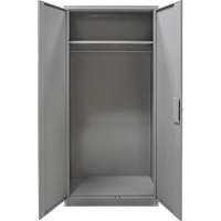 Wardrobe Storage Cabinet, Steel, 36" W x 18" D x 72" H, Grey NRZ Safety Inc.