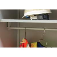 Wardrobe Storage Cabinet, Steel, 36" W x 18" D x 72" H, Grey NRZ Safety Inc.