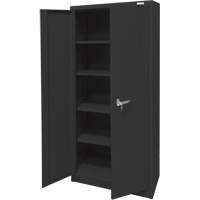 Storage Cabinet, Steel, 4 Shelves, 66" H x 30" W x 15" D, Black NRZ Safety Inc.