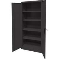 Storage Cabinet, Steel, 4 Shelves, 66" H x 30" W x 15" D, Black NRZ Safety Inc.