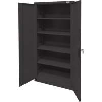 Storage Cabinet, Steel, 4 Shelves, 78" H x 36" W x 24" D, Black NRZ Safety Inc.