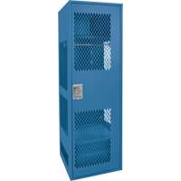 Gear Locker with Door, Steel, 24" W x 18" D x 72" H, Dark Blue NRZ Safety Inc.