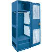 Gear Locker with Door, Steel, 24" W x 18" D x 72" H, Dark Blue NRZ Safety Inc.