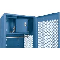 Gear Locker with Door, Steel, 24" W x 18" D x 72" H, Dark Blue NRZ Safety Inc.