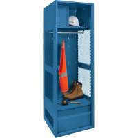 Gear Locker, Steel, 24" W x 18" D x 72" H, Dark Blue NRZ Safety Inc.