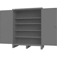 Armoire avec portes encastr&eacute;es, Acier, 4 Tablettes, 78" h x 60" la x 30" P, Gris NRZ Safety Inc.