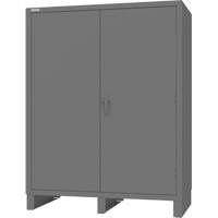 Armoire avec portes encastr&eacute;es, Acier, 4 Tablettes, 78" h x 60" la x 30" P, Gris NRZ Safety Inc.