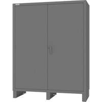 Armoire avec barre de suspension et portes encastr&eacute;es standards, Acier, 78" h x 60" la x 24" P, Gris NRZ Safety Inc.