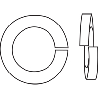 Rondelle d'arr&ecirc;t fendue, 3/8", Zinc jaune NRZ Safety Inc.