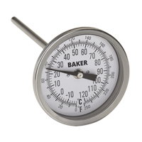 Thermom&egrave;tres bilames, Contact, Analogique, 0-250°F (-20-120°C) NRZ Safety Inc.