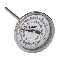 Thermom&egrave;tres bilames, Contact, Analogique, 0-250°F (-20-120°C) NRZ Safety Inc.