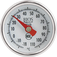 Thermom&egrave;tre &agrave; cadran 1 po/2,5 cm °C seulement avec manchon d'&eacute;talonnage, Contact, Analogique, 0,4-230°F (-18-110°C) NRZ Safety Inc.