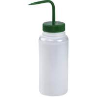 Wide-Mouth Polyethylene Wash Bottle with Green Polypropylene Cap NRZ Safety Inc.