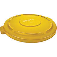 Couvercles ronds Brute, Couvercle plat, Plastique/Poly&eacute;thyl&egrave;ne, Convient aux contenants 22" dia. NRZ Safety Inc.