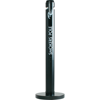 Smokers' Pole Cigarette Receptacle, Free-Standing, Aluminum, 41" Height NRZ Safety Inc.