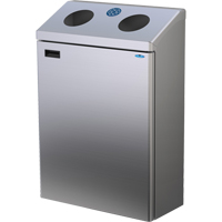 Wall Mounted Recycling Station, Bulk, Stainless Steel, 29 gal. NRZ Safety Inc.
