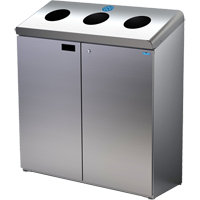 Floor Standing Recycling Station, Bulk, Stainless Steel, 42 gal. NRZ Safety Inc.