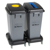 Socle roulant pour contenant &agrave; d&eacute;chets & &agrave; recyclage, Polypropyl&egrave;ne, Noir, Convient aux contenants  NRZ Safety Inc.