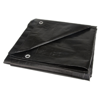 Tarp, Light Industrial Duty, Black, 6' x 8' x 8 mils NRZ Safety Inc.