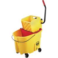 WaveBrake&reg; Mop Bucket & Wringer Combo Pack, Side Press, 8.75 US Gal.(35 Quart), Yellow NRZ Safety Inc.